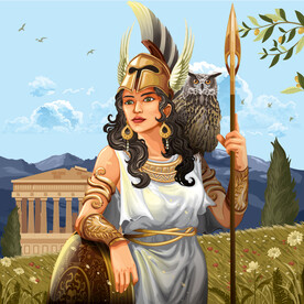  雅典娜手绘
