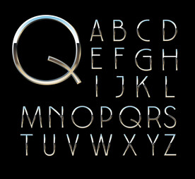 金属质感英文字母