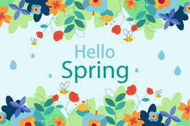 矢量你好春天海报