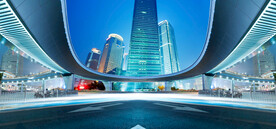 城市夜景 道路