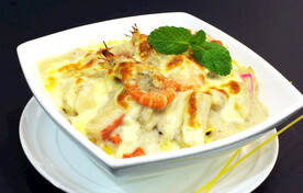 芝士海鲜焗饭