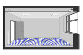 电热地暖铺设效果图