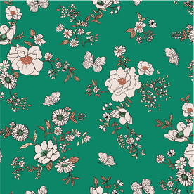 数码印花小碎花树枝花卉乱花 