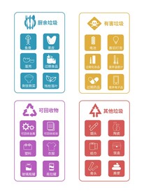 垃圾分类元素图标