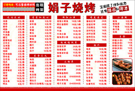 烧烤菜单