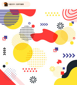 孟菲斯风斑点矢量背景