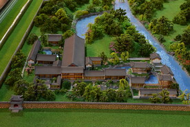 中式建筑园林景观模型沙盘