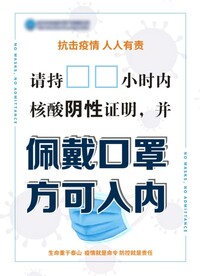 佩戴口罩 扫码入内 