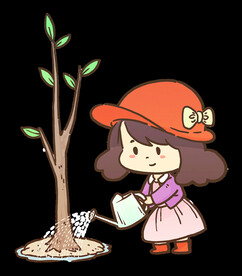 植树的女生