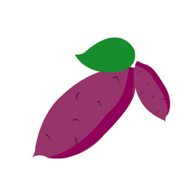 手绘紫薯插画