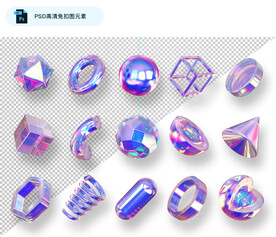 电商促销海报C4D装饰元素