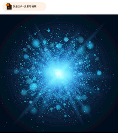 科幻粒子爆炸矢量背景