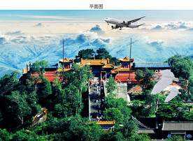 云雾缭绕五台山菩萨顶图片