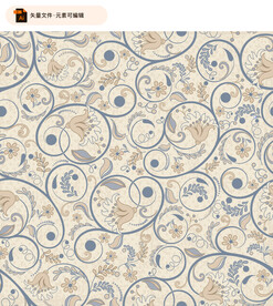 植物花纹壁纸矢量图案