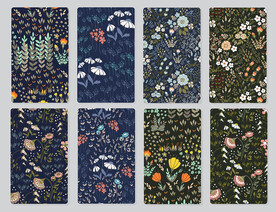 深色花朵图案背景