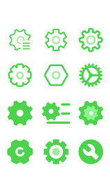 绿色设置元素图标.