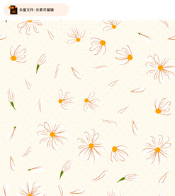 可爱雏菊无缝背景