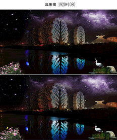 三亚大树公馆夜景星空AVI视频