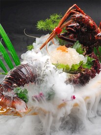 澳洲龙虾刺身美食