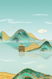 中国风元素 中式山水