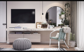 北欧卧室软装效果图