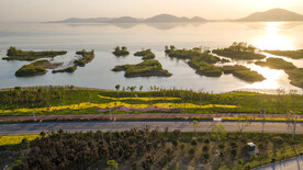 东平湖全景东环湖公路