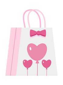 简约可爱粉色购物手提袋