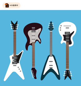 时尚电吉它矢量素材
