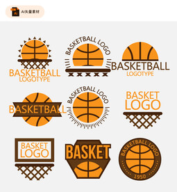 篮球标志矢量素材