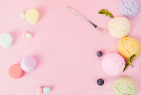 夏日冰淇淋球马卡龙组合