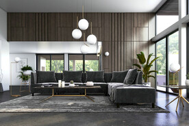 极简客厅效果图