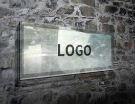 玻璃牌子logo效果图