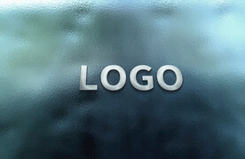 水纹玻璃logo样机