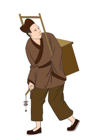 古代分层人物  psd分层  