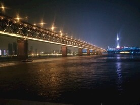 武汉长江大桥夜景