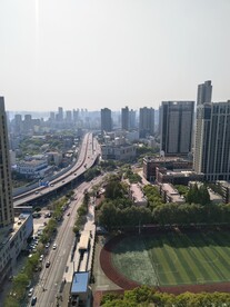 武汉中心城市高空俯瞰图