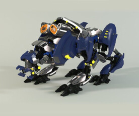 C4D模型机甲机器狗