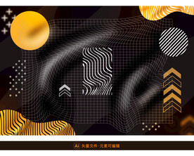 金色艺术线条背景