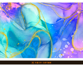 蓝紫水彩花纹矢量背景