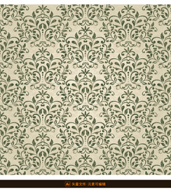 古典花纹无缝背景矢量图