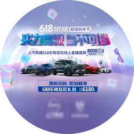 618年中庆汽车活动圆形地贴