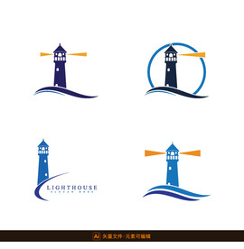 灯塔矢量图标