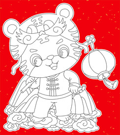 萌虎贺春