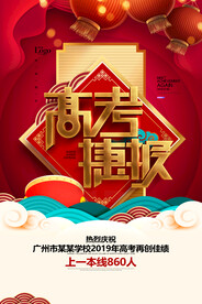 高考捷报金榜题名高考海报