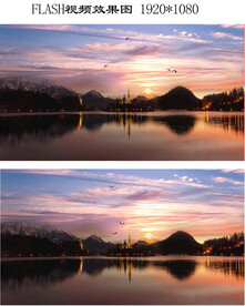 黄昏风景晚霞flash视频