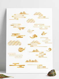 传统线性祥云纹线