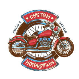 复古摩托车徽章