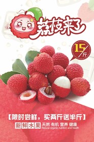 荔枝清爽美食海报