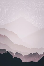 星空下的大山