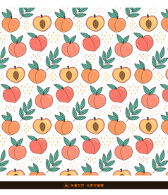 桃子图案装饰背景